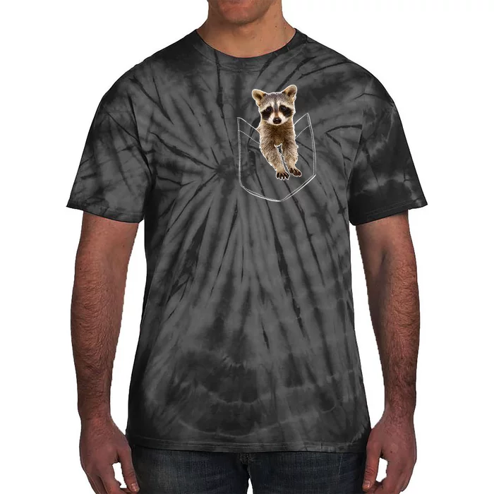 Pocket Raccoon Funny Tie-Dye T-Shirt