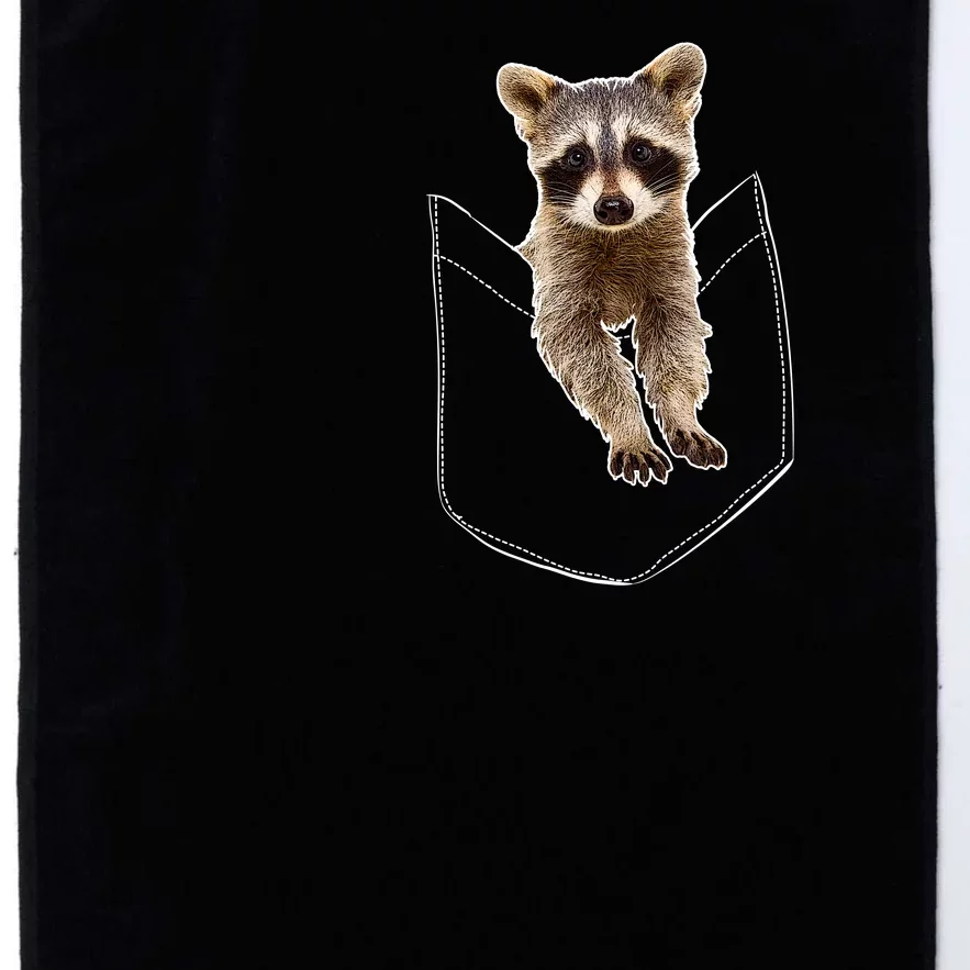 Pocket Raccoon Funny Platinum Collection Golf Towel