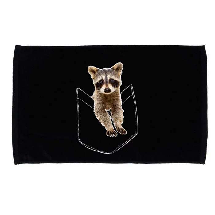 Pocket Raccoon Funny Microfiber Hand Towel