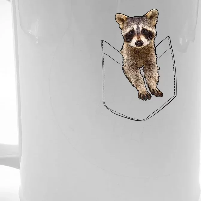 Pocket Raccoon Funny Front & Back Beer Stein