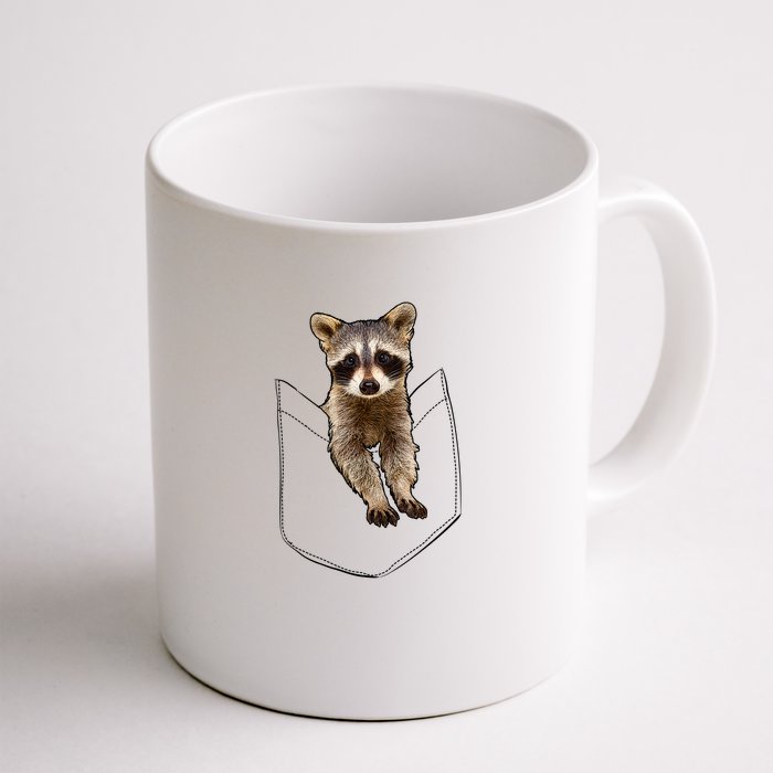 Pocket Raccoon Funny Front & Back Coffee Mug