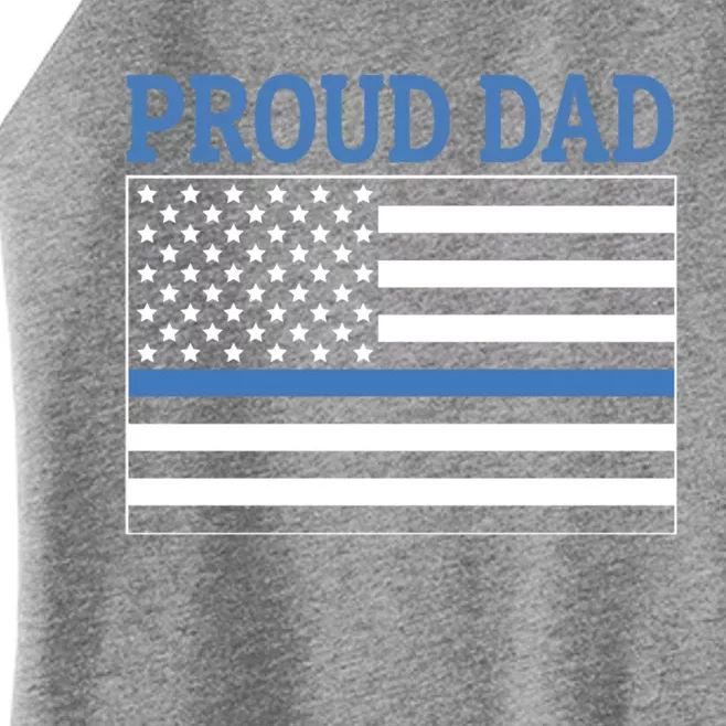 Police Officer Dad Proud Dad Gift Women’s Perfect Tri Rocker Tank