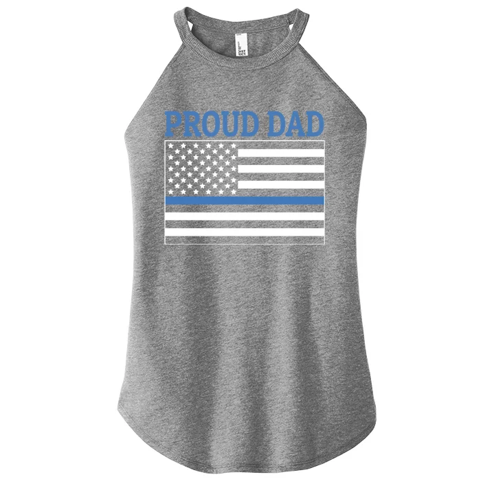 Police Officer Dad Proud Dad Gift Women’s Perfect Tri Rocker Tank