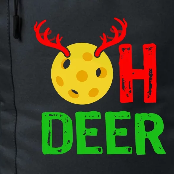 Pickleball Oh Deer Gift Funny Christmas Reindeer Top Daily Commute Backpack