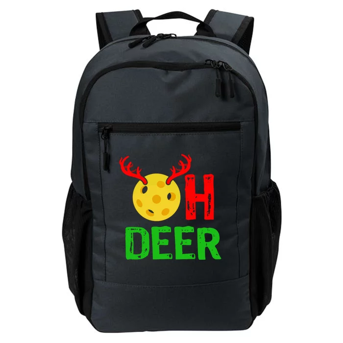 Pickleball Oh Deer Gift Funny Christmas Reindeer Top Daily Commute Backpack