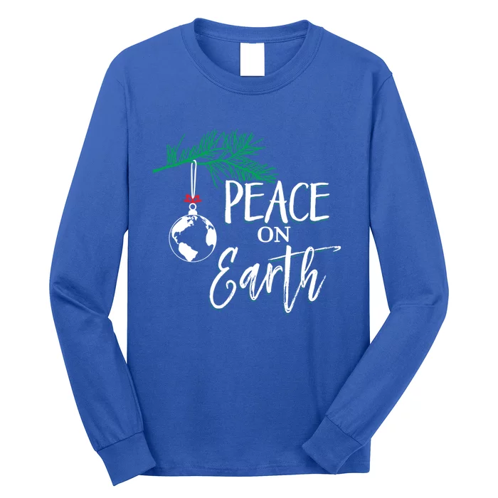 Peace On Earth Peaceful Christian Christmas Gift Long Sleeve Shirt