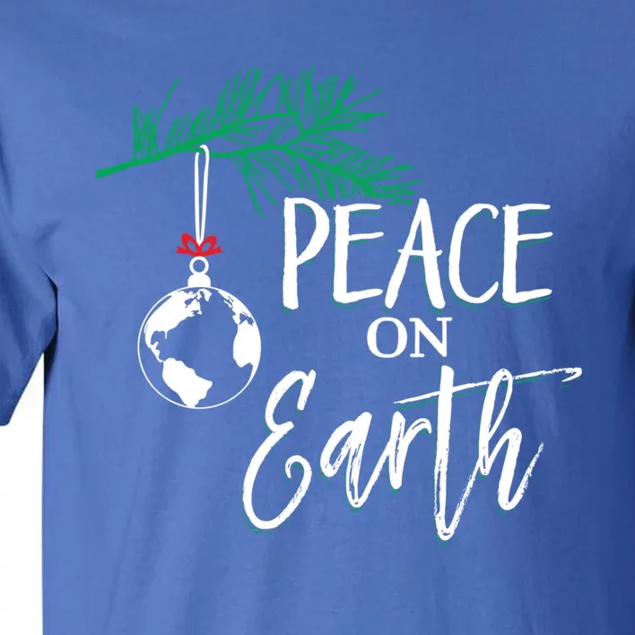 Peace On Earth Peaceful Christian Christmas Gift Tall T-Shirt