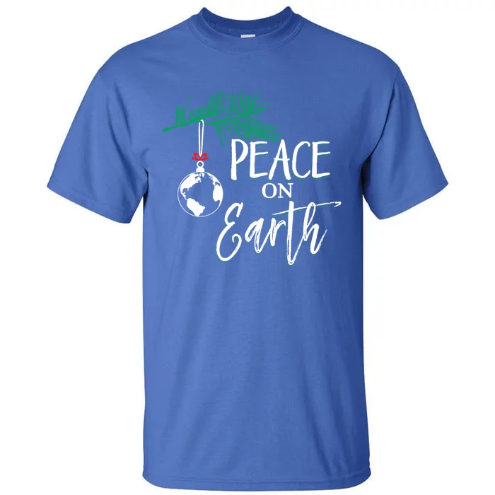 Peace On Earth Peaceful Christian Christmas Gift Tall T-Shirt