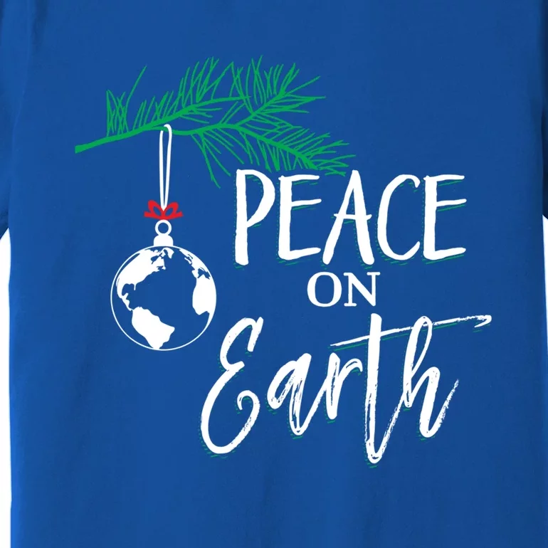 Peace On Earth Peaceful Christian Christmas Gift Premium T-Shirt