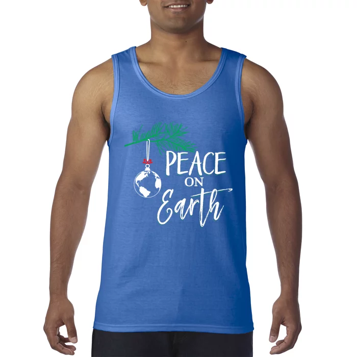 Peace On Earth Peaceful Christian Christmas Gift Tank Top