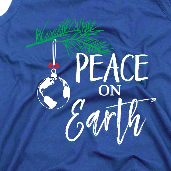 Peace On Earth Peaceful Christian Christmas Gift Tank Top