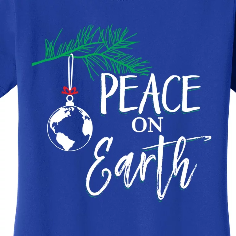 Peace On Earth Peaceful Christian Christmas Gift Women's T-Shirt