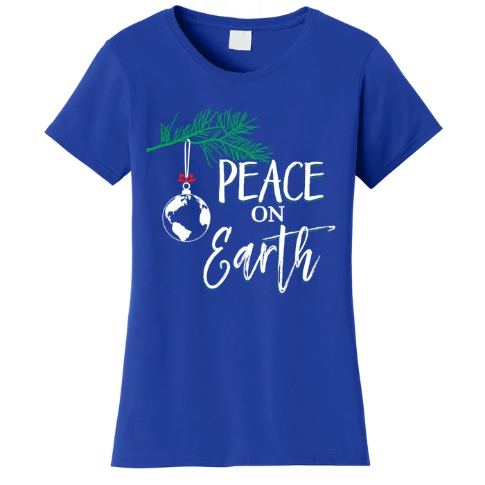 Peace On Earth Peaceful Christian Christmas Gift Women's T-Shirt