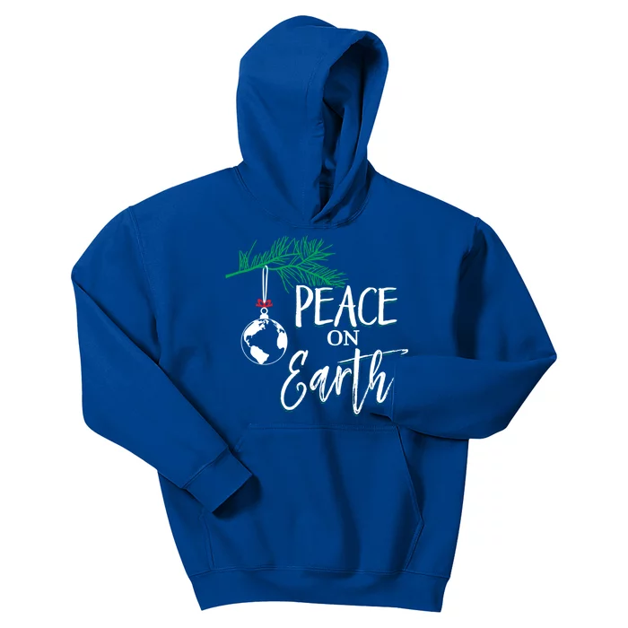 Peace On Earth Peaceful Christian Christmas Gift Kids Hoodie