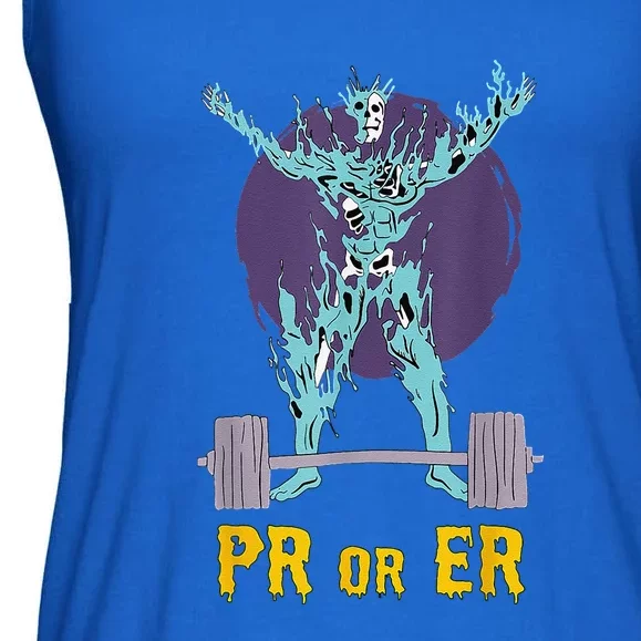 PR Or ER Workout Bodybuilding Gym Weightlifting Ladies Essential Flowy Tank