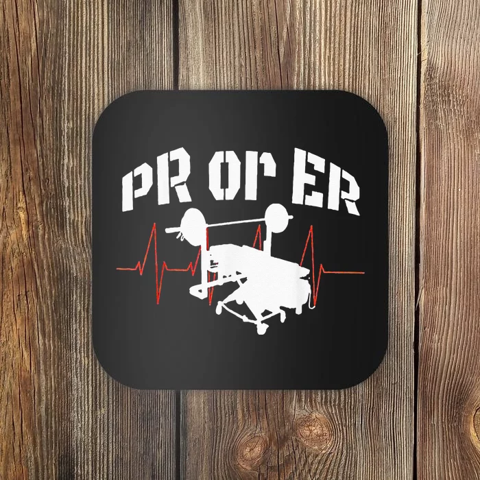 PR Or Er Weightlifting Bodybuilding Fitness Gym Coaster