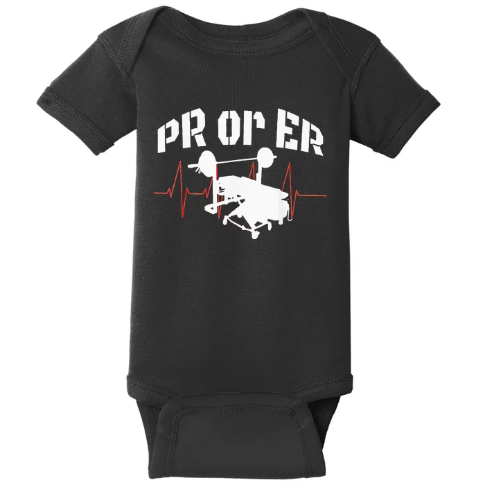 PR Or Er Weightlifting Bodybuilding Fitness Gym Baby Bodysuit