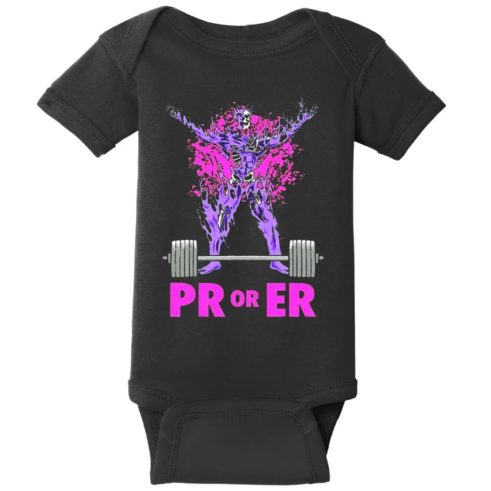 Pr Or Er Weightlifting Bodybuilding Fitness Gym Workout Baby Bodysuit