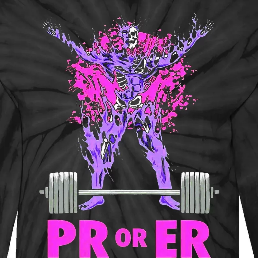 Pr Or Er Weightlifting Bodybuilding Fitness Gym Workout Tie-Dye Long Sleeve Shirt