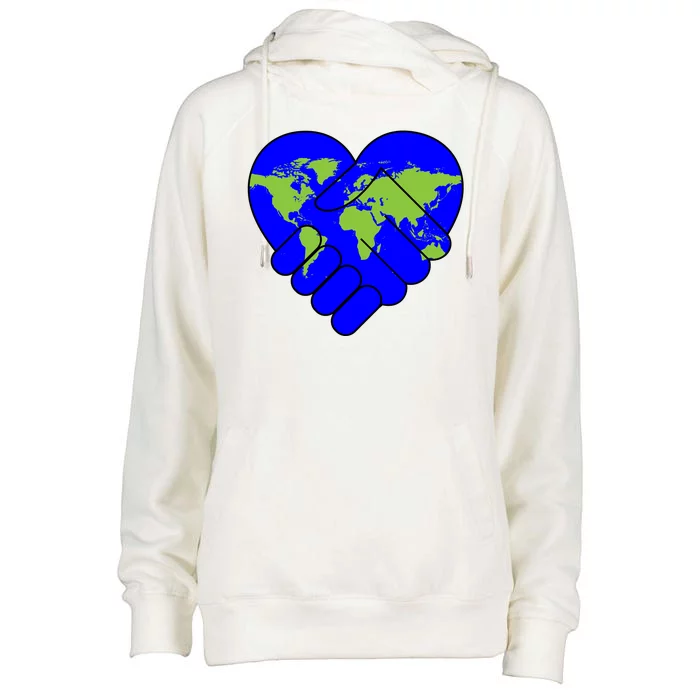 Peace On Earth Womens Funnel Neck Pullover Hood