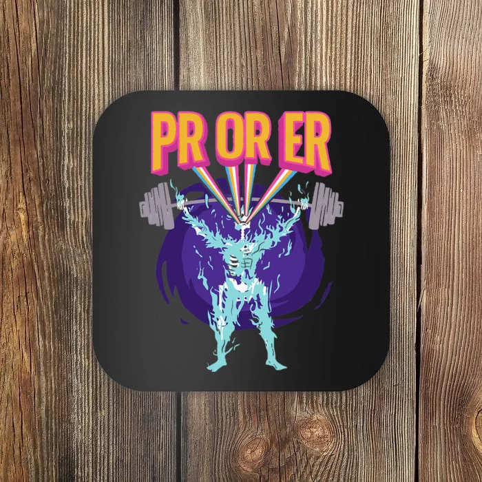 Pr Or Er Workout Bodybuilding Gym Weightlifting Coaster