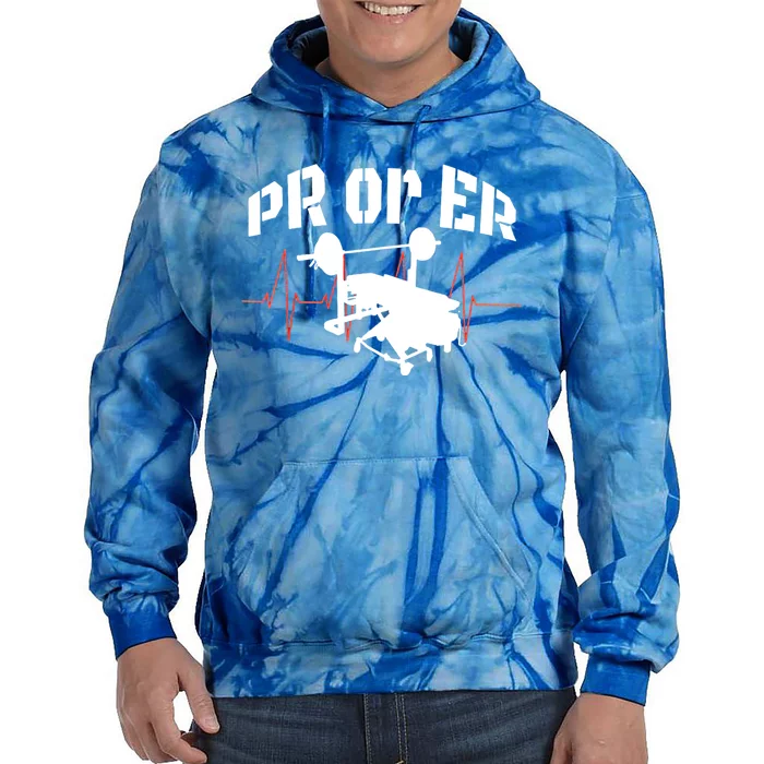 PR Or Er Weightlifting Bodybuilding Fitness Gym Tie Dye Hoodie