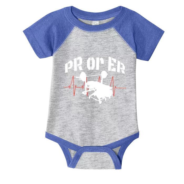 PR Or Er Weightlifting Bodybuilding Fitness Gym Infant Baby Jersey Bodysuit