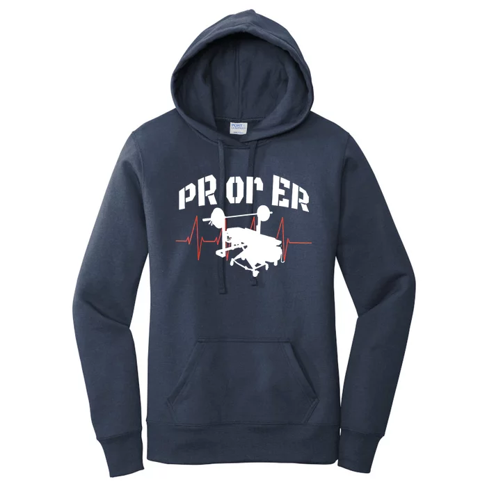 PR Or Er Weightlifting Bodybuilding Fitness Gym Women's Pullover Hoodie