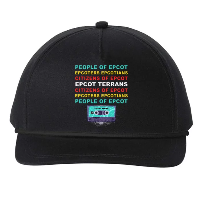 People Of Epcot Epcoters Epcotians Citizens Of Epcot Snapback Five-Panel Rope Hat