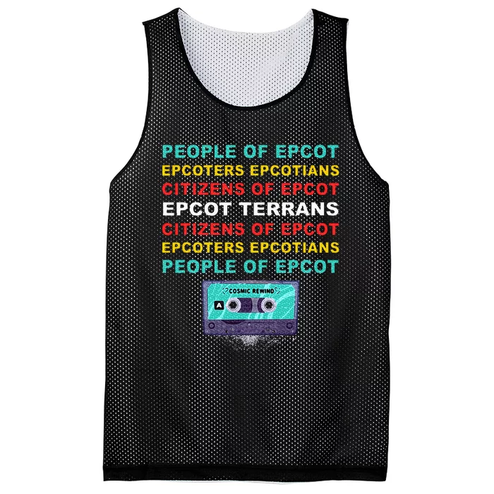 People Of Epcot Epcoters Epcotians Citizens Of Epcot Mesh Reversible Basketball Jersey Tank