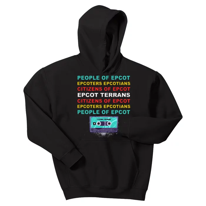 People Of Epcot Epcoters Epcotians Citizens Of Epcot Kids Hoodie