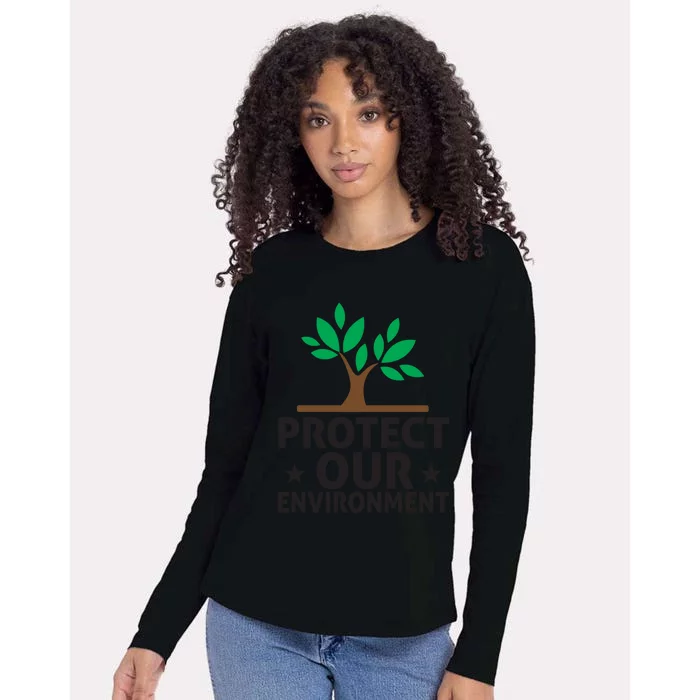 Protect Our Environt Ecocute Giftfriendly Earth Day Great Gift Womens Cotton Relaxed Long Sleeve T-Shirt