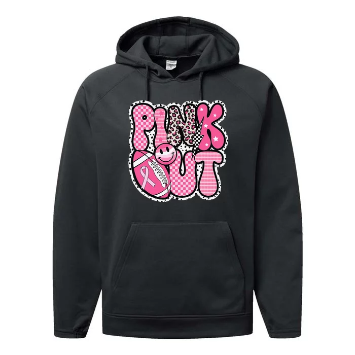 P.Ink Out Football Team Breast Cancer Awareness Month Gift Performance Fleece Hoodie