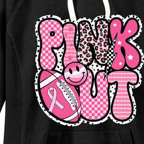 P.Ink Out Football Team Breast Cancer Awareness Month Gift Women's Fleece Hoodie