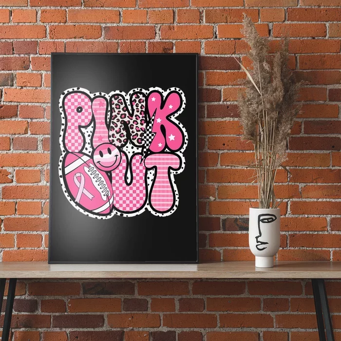 P.Ink Out Football Team Breast Cancer Awareness Month Gift Poster