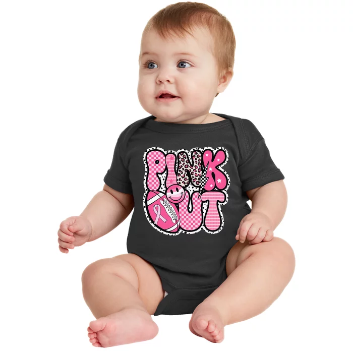 P.Ink Out Football Team Breast Cancer Awareness Month Gift Baby Bodysuit