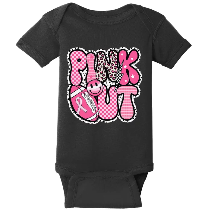 P.Ink Out Football Team Breast Cancer Awareness Month Gift Baby Bodysuit