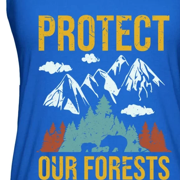 Protect Our Forests Classic Wildlife Outdoor Camping Meaningful Gift Ladies Essential Flowy Tank