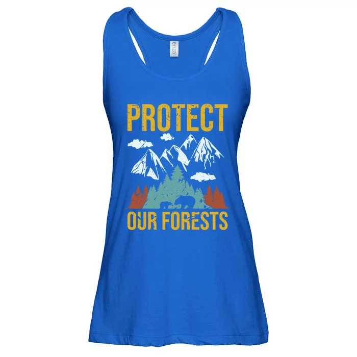 Protect Our Forests Classic Wildlife Outdoor Camping Meaningful Gift Ladies Essential Flowy Tank