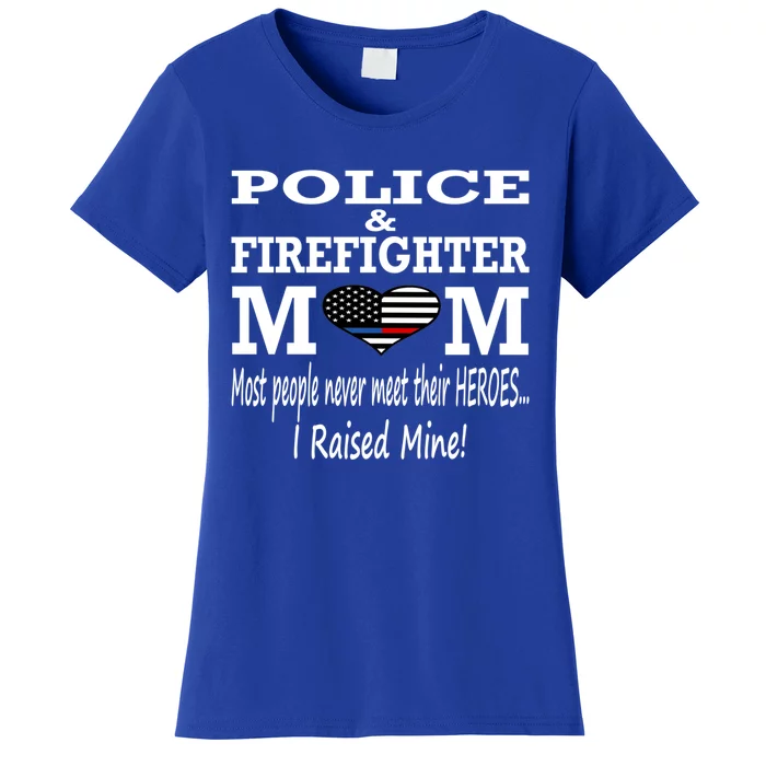 Police Officer Firefighter Fire Mom Mother Gift Women's T-Shirt