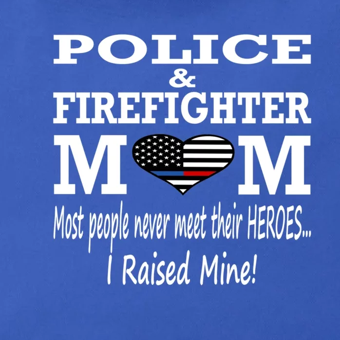 Police Officer Firefighter Fire Mom Mother Gift Zip Tote Bag