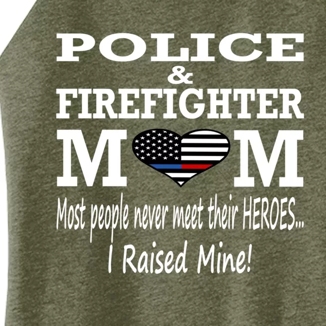 Police Officer Firefighter Fire Mom Mother Gift Women’s Perfect Tri Rocker Tank