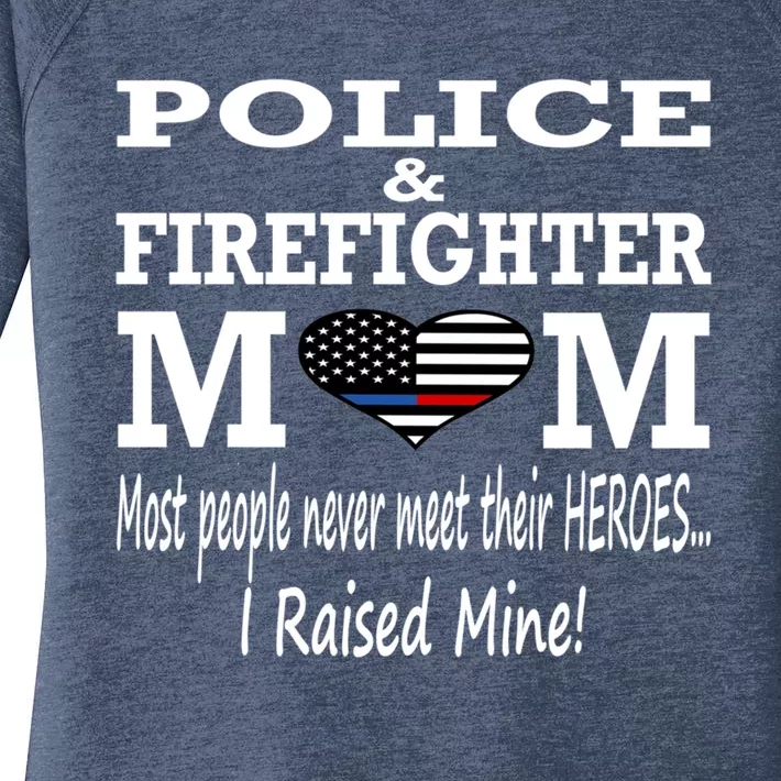 Police Officer Firefighter Fire Mom Mother Gift Women's Perfect Tri Tunic Long Sleeve Shirt