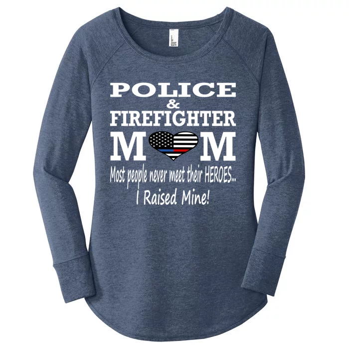 Police Officer Firefighter Fire Mom Mother Gift Women's Perfect Tri Tunic Long Sleeve Shirt