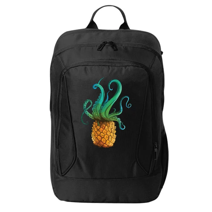 Pineapple Octopus Funny Summer Tee Gift City Backpack