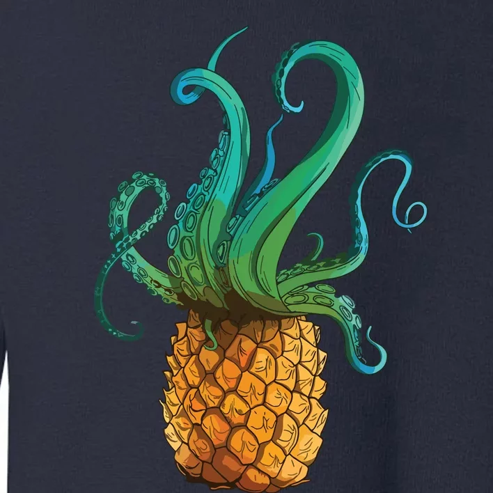 Pineapple Octopus Funny Summer Tee Gift Toddler Sweatshirt