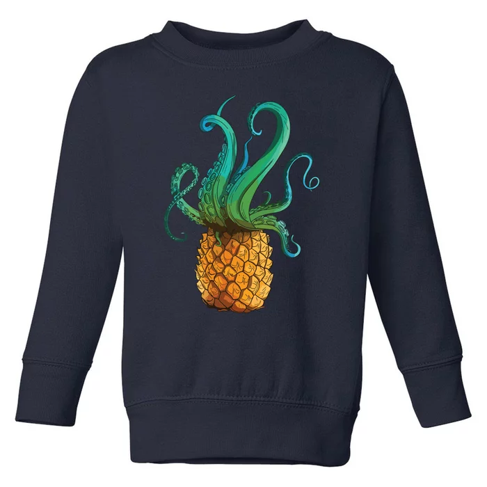 Pineapple Octopus Funny Summer Tee Gift Toddler Sweatshirt