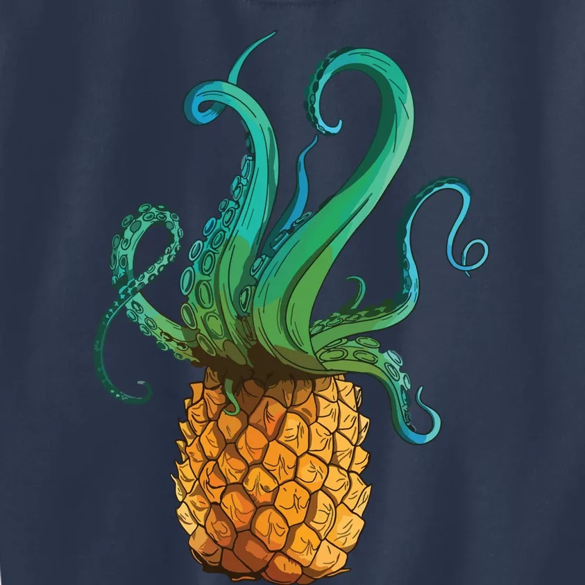 Pineapple Octopus Funny Summer Tee Gift Kids Sweatshirt