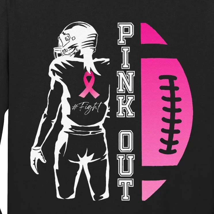 P.Ink Out Football Team Breast Cancer Awareness Month Gift Long Sleeve Shirt