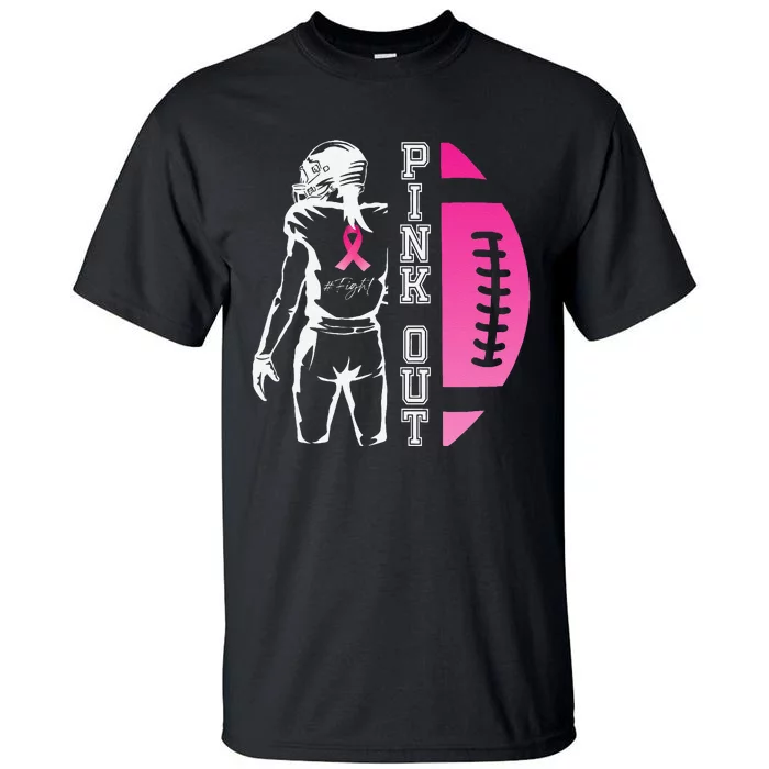 P.Ink Out Football Team Breast Cancer Awareness Month Gift Tall T-Shirt